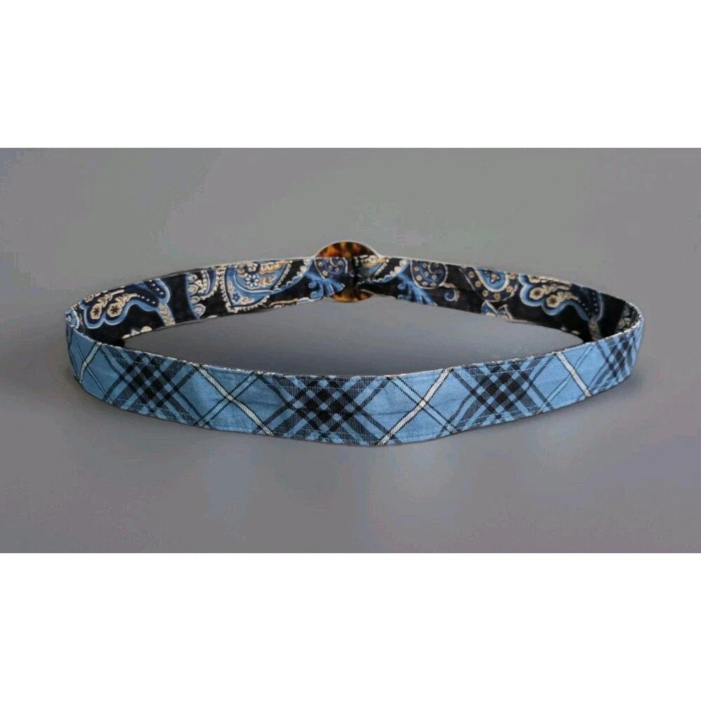 VERA BRADLEY BELT 44.5” LENGTH FABRIC WINDSOR AJUSTABLE REVERSABLE NAVY 2006 EUC